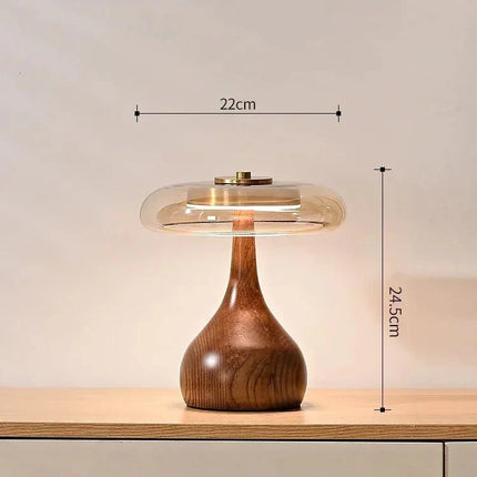 Lampadaire rétro en verre et bois style français pour chambre et salon - Luminous Place