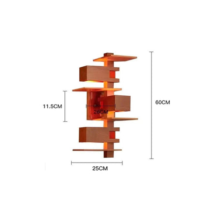Lampadaire design italien en bois multicouche LED pour ambiance chaleureuse - Luminous Place