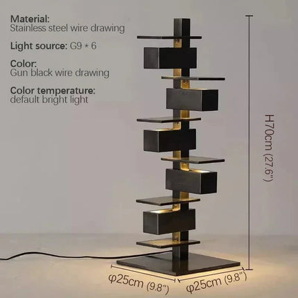 Lampadaire design italien en bois multicouche LED pour ambiance chaleureuse - Luminous Place