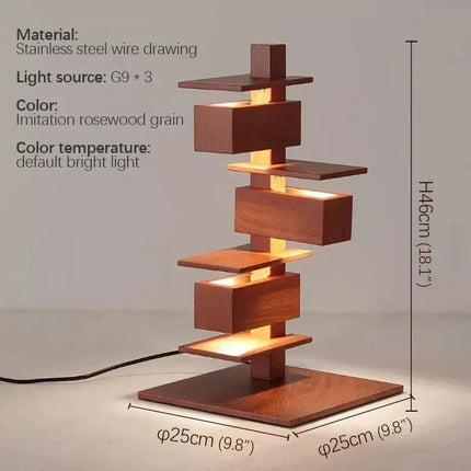 Lampadaire design italien en bois multicouche LED pour ambiance chaleureuse - Luminous Place
