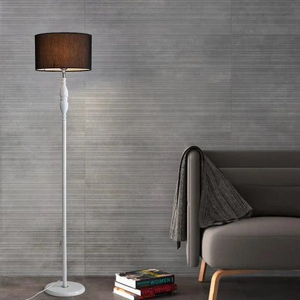 Lampadaire LED design nordique moderne en tissu et métal, ambiance chaleureuse - Luminous Place
