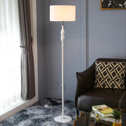 Lampadaire LED design nordique moderne en tissu et métal, ambiance chaleureuse - Luminous Place