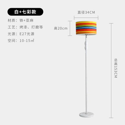 Lampadaire LED design nordique moderne en tissu et métal, ambiance chaleureuse - Luminous Place