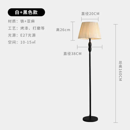 Lampadaire LED design nordique moderne en tissu et métal, ambiance chaleureuse - Luminous Place