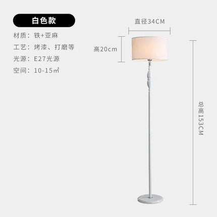 Lampadaire LED design nordique moderne en tissu et métal, ambiance chaleureuse - Luminous Place