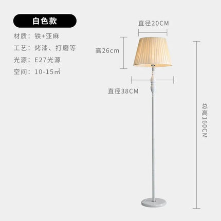 Lampadaire LED design nordique moderne en tissu et métal, ambiance chaleureuse - Luminous Place