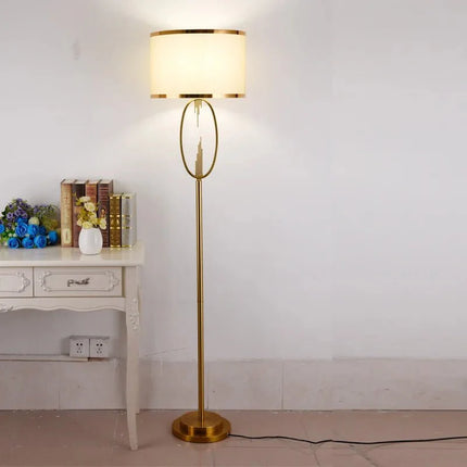 Lampadaire post - moderne nordique en métal et tissu pour salon et chambre - Luminous Place