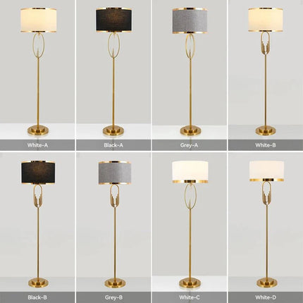 Lampadaire post - moderne nordique en métal et tissu pour salon et chambre - Luminous Place