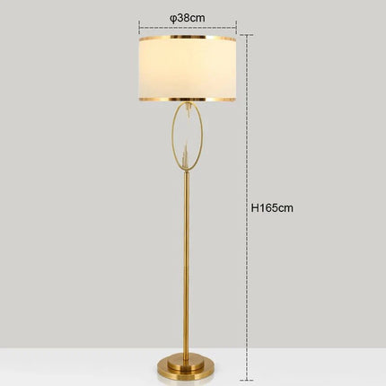 Lampadaire post - moderne nordique en métal et tissu pour salon et chambre - Luminous Place