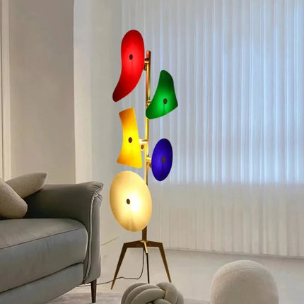 Lampadaire LED design moderne en fer forgé et acrylique, éclairage décoratif pour salon et chambre - Luminous Place
