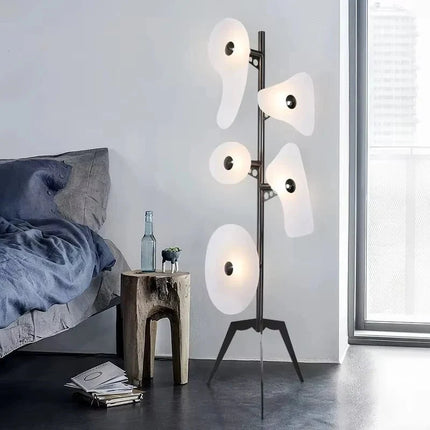 Lampadaire LED design moderne en fer forgé et acrylique, éclairage décoratif pour salon et chambre - Luminous Place