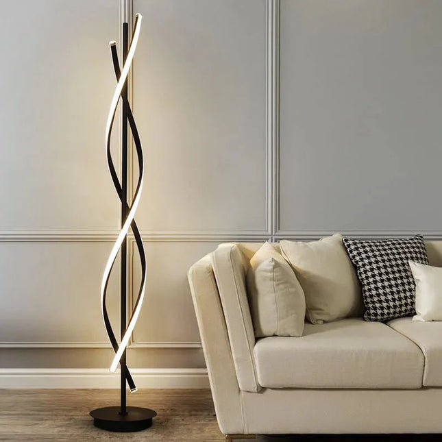 Lampadaire LED minimaliste géométrique Tieyi pour salon et bureau, lumière chaleureuse - Luminous Place