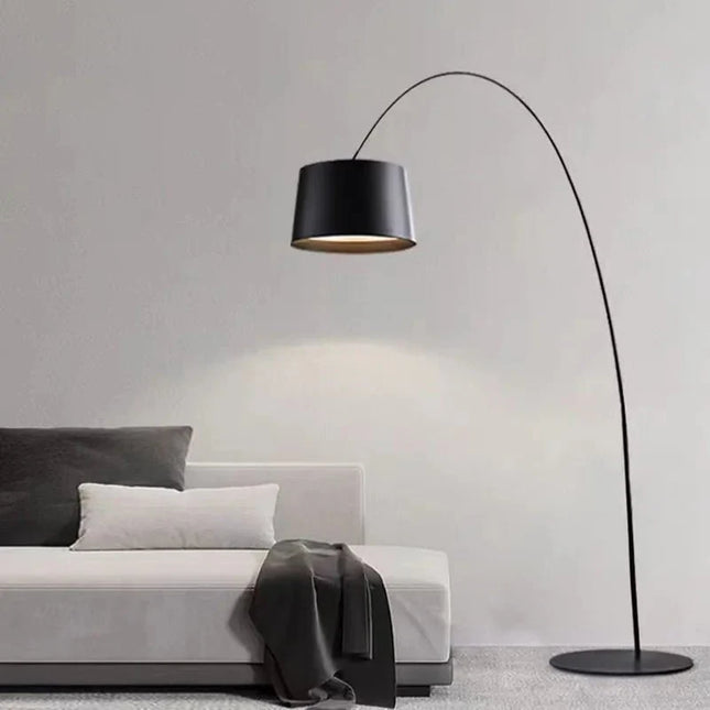 Lampadaire nordique minimaliste en métal avec lumière LED réglable pour salon et chambre - Luminous Place