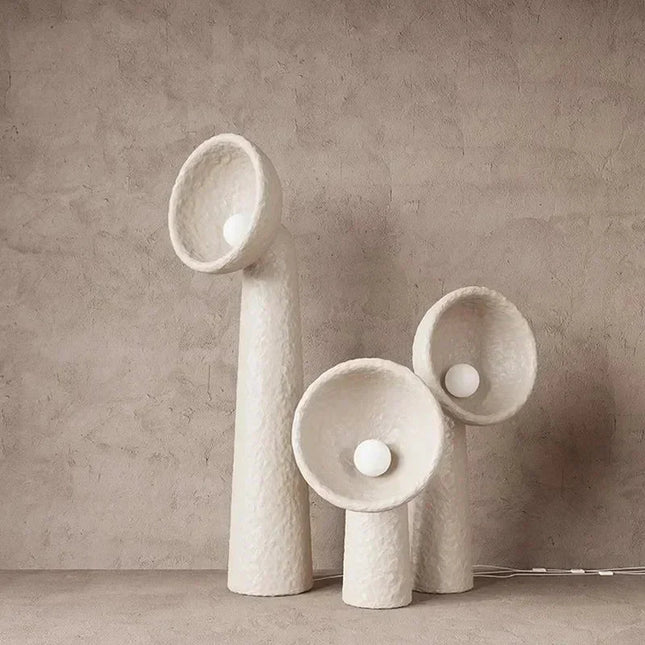 Lampadaire LED en résine style rétro nordique, lumière chaleureuse pour salon et bureau - Luminous Place