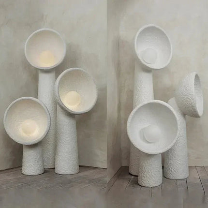 Lampadaire LED en résine style rétro nordique, lumière chaleureuse pour salon et bureau - Luminous Place
