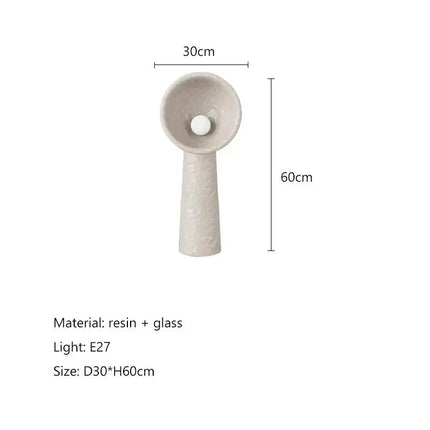 Lampadaire LED en résine style rétro nordique, lumière chaleureuse pour salon et bureau - Luminous Place
