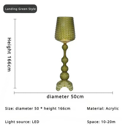 Lampadaire design Kartell italien en acrylique pour ambiance chaleureuse - Luminous Place
