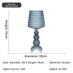 D30 H70CM Bleu Clair / Lumière froide