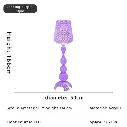 Lampadaire design Kartell italien en acrylique pour ambiance chaleureuse - Luminous Place