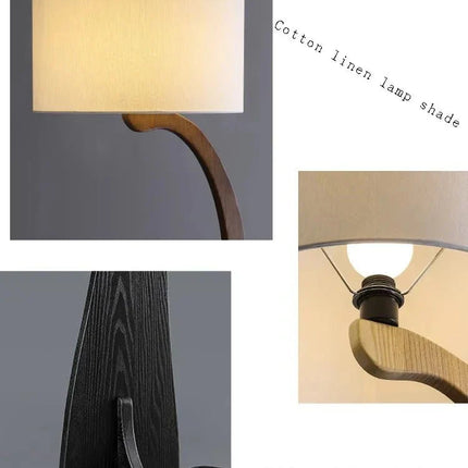 Lampadaire moderne en bois naturel lumière chaude dimmable LED - Télécommande - SIENA - Luminous Place