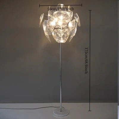 Lampadaire design italien en PVC pour chambre et salon, lumière chaleureuse - Luminous Place
