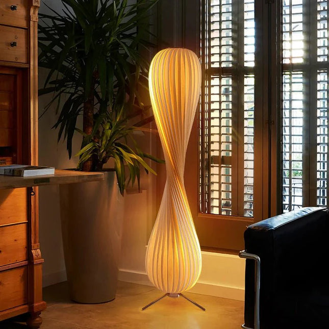 Lampadaire nordique en bois design créatif pour salon et chambre - Luminous Place