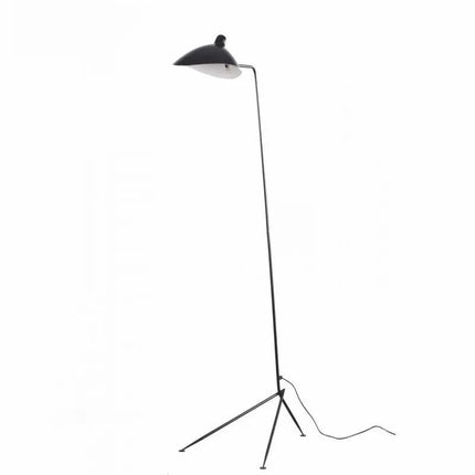 Lampadaire Serge Mouille 3 bras noir trépied réglable style Loft - Luminous Place