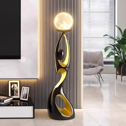 Lampadaire LED contemporain en alliage pour chambre et salon, lumière chaude
