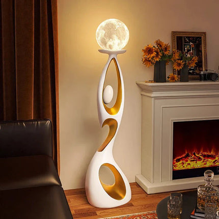 Lampadaire LED contemporain en alliage pour chambre et salon, lumière chaude
