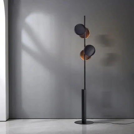 Lampadaire LED en fer forgé noir, design postmoderne nordique, lumière chaude G9 - Luminous Place