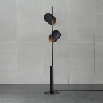 Lampadaire LED en fer forgé noir, design postmoderne nordique, lumière chaude G9 - Luminous Place