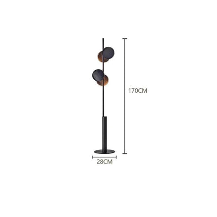 Lampadaire LED en fer forgé noir, design postmoderne nordique, lumière chaude G9 - Luminous Place
