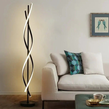 Lampadaire LED moderne postmoderne spirale verticale RGB pour salon et étude - Luminous Place