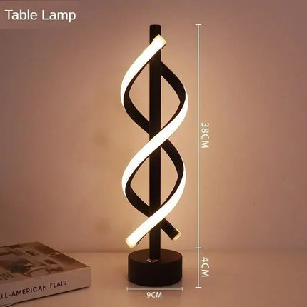 Lampadaire LED moderne postmoderne spirale verticale RGB pour salon et étude - Luminous Place