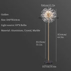 Or D40 x H164cm / Lumière chaude
