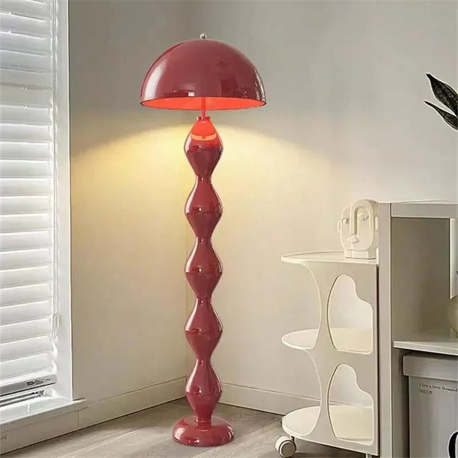 Lampadaire LED design nordique champignon en fer, lumière chaude ambiance cosy - Luminous Place