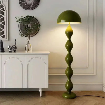 Lampadaire LED design nordique champignon en fer, lumière chaude ambiance cosy - Luminous Place