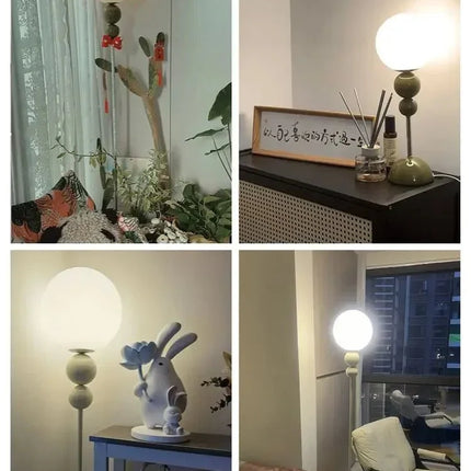 Lampadaire crème minimaliste en fer, lampe LED pour salon et chambre - Luminous Place