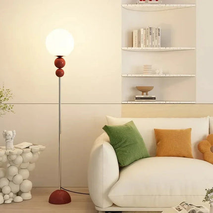 Lampadaire crème minimaliste en fer, lampe LED pour salon et chambre - Luminous Place