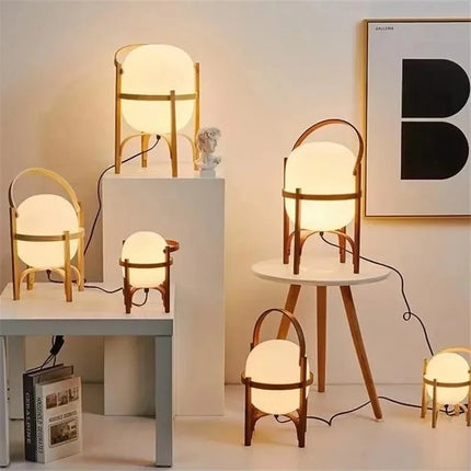 Lampadaire Cole Cestita en bois LED design Art déco pour salon et chambre - Luminous Place