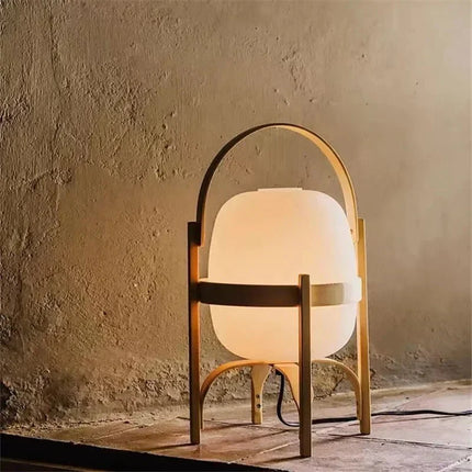 Lampadaire Cole Cestita en bois LED design Art déco pour salon et chambre - Luminous Place