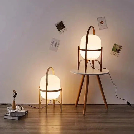 Lampadaire Cole Cestita en bois LED design Art déco pour salon et chambre - Luminous Place
