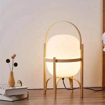 Lampadaire Cole Cestita en bois LED design Art déco pour salon et chambre - Luminous Place