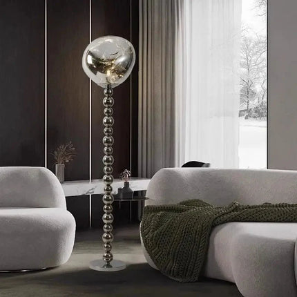 Lampadaire design nordique moderne en fer et plexiglas LED pour intérieur - Luminous Place