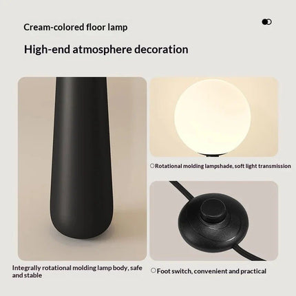 Lampadaire LED design moderne en forme de point d’interrogation, ambiance cosy - Luminous Place
