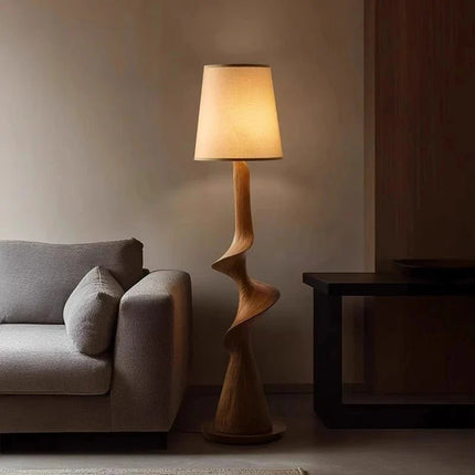 Lampadaire style chinois contemporain en résine avec lumière LED chaude - Luminous Place
