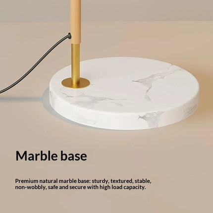 Lampadaire zen Wabi Sabi en bois massif LED, ambiance naturelle et chaleureuse - Luminous Place