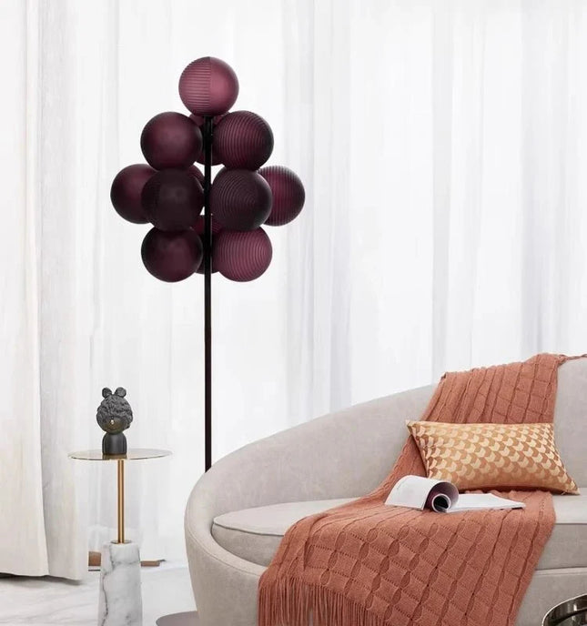 Lampadaire moderne en verre de raisin pour salon et chambre à coucher - Luminous Place