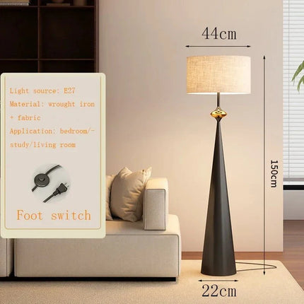 Lampadaire LED en tissu style médiéval français, lumière d’appoint chaleureuse pour salon et chambre - Luminous Place