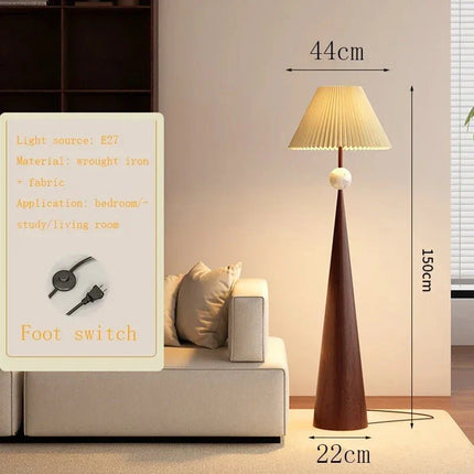 Lampadaire LED en tissu style médiéval français, lumière d’appoint chaleureuse pour salon et chambre - Luminous Place